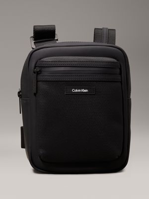 black convertible reporter bag for men calvin klein