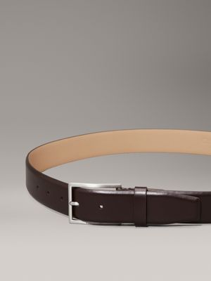 dark brown leather belt for men calvin klein