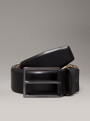 black leather belt for men calvin klein