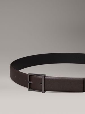 dark brown leather belt for men calvin klein