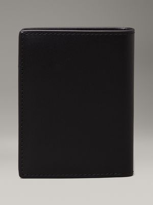 ck black smooth leather rfid wallet for men calvin klein