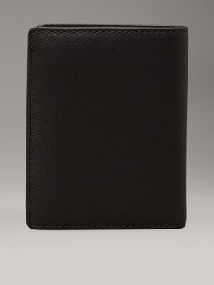 black twill leather billfold wallet for men calvin klein