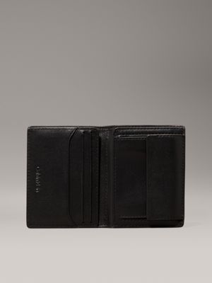 black twill leather billfold wallet for men calvin klein