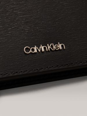 black epi leather rfid trifold wallet for men calvin klein