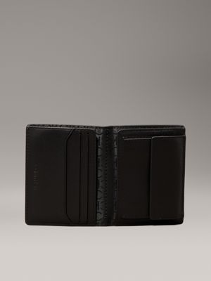 industrial mono black logo rfid billfold wallet for men calvin klein