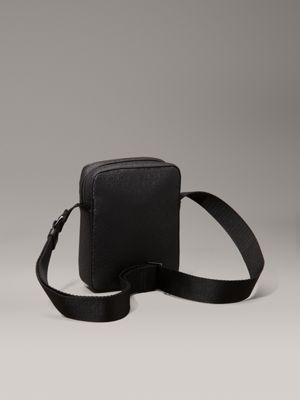 black industrial mono small logo reporter bag for men calvin klein