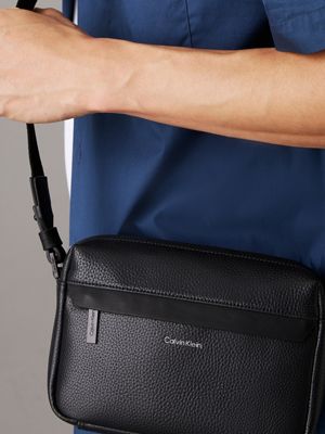 ck black crossbody camera bag for men calvin klein