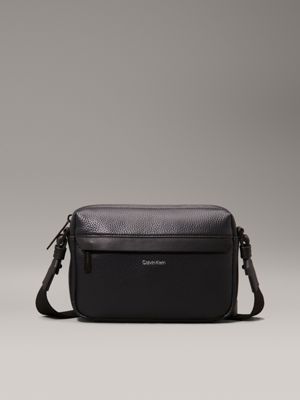 black crossbody camera bag for men calvin klein