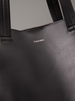 ck black leather tote bag for men calvin klein