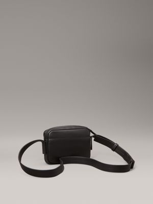 ck black flat crossbody camera bag for men calvin klein