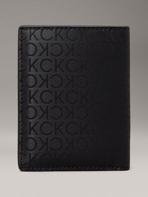 industrial mono black logo rfid bifold wallet for men calvin klein