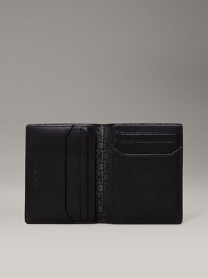 industrial mono black logo rfid bifold wallet for men calvin klein