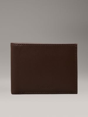 black leather cardholder for men calvin klein