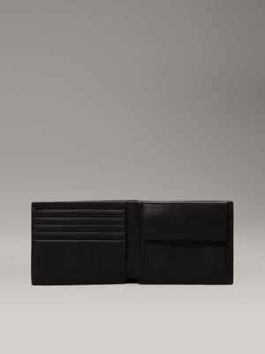 black epi leather rfid billfold wallet for men calvin klein