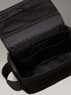 black twill hangar wash bag for men calvin klein