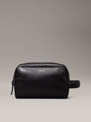 ck black smooth kulturbeutel für herren - calvin klein