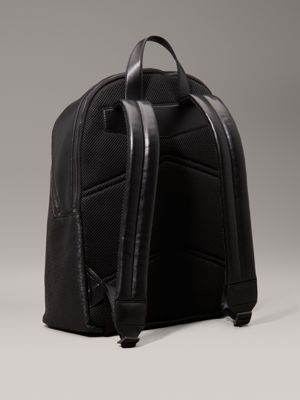 black industrial mono logo backpack for men calvin klein