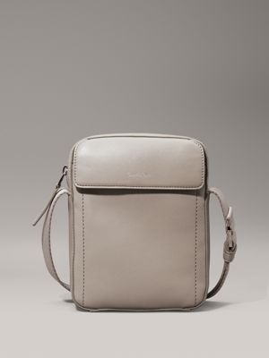 grey small reporter bag for men calvin klein