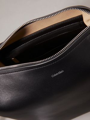 ck black leather crossbody tote bag for men calvin klein