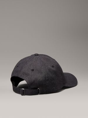 ck black linen blend cap for men calvin klein