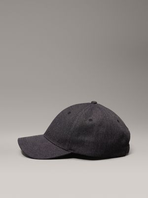 ck black linen blend cap for men calvin klein