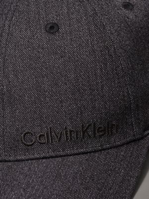 ck black linen blend cap for men calvin klein