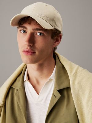 silver sage linen blend cap for men calvin klein