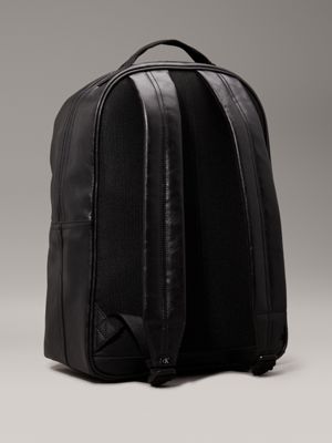 black faux leather backpack for men calvin klein jeans