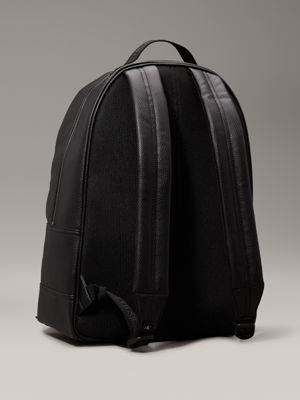 black faux leather backpack for men calvin klein jeans