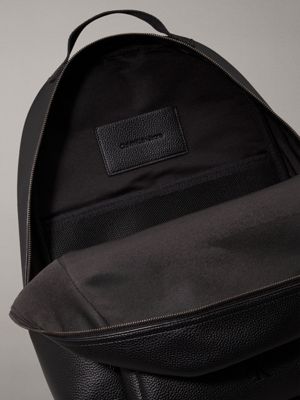 black faux leather backpack for men calvin klein jeans