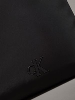 black flat crossbody bag for men calvin klein jeans