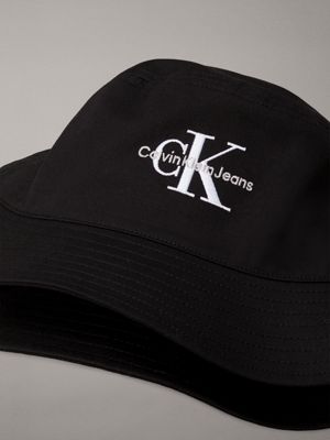 black logo bucket hat for men calvin klein jeans