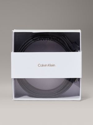 black leather belt gift pack for men calvin klein