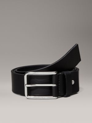 black cadeauset leren riem voor heren - calvin klein