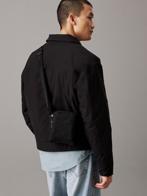 black small reporter bag for men calvin klein jeans