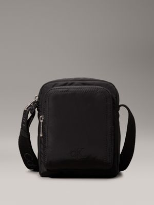 black small reporter bag for men calvin klein jeans