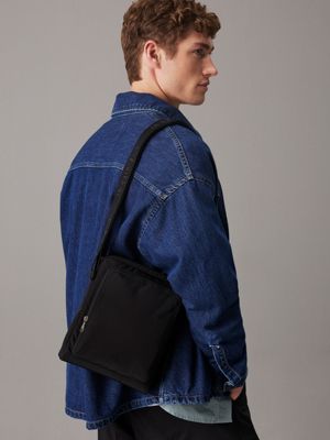 black large reporter bag for men calvin klein jeans