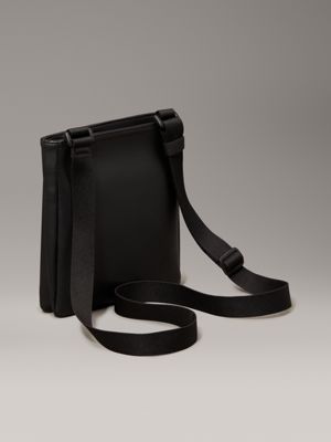 black flat crossbody bag for men calvin klein jeans