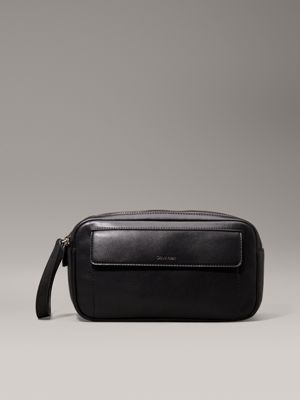 black wash bag for men calvin klein