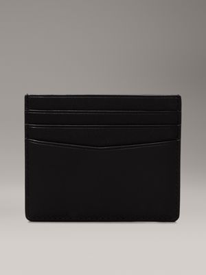 black leather rfid cardholder for men calvin klein jeans