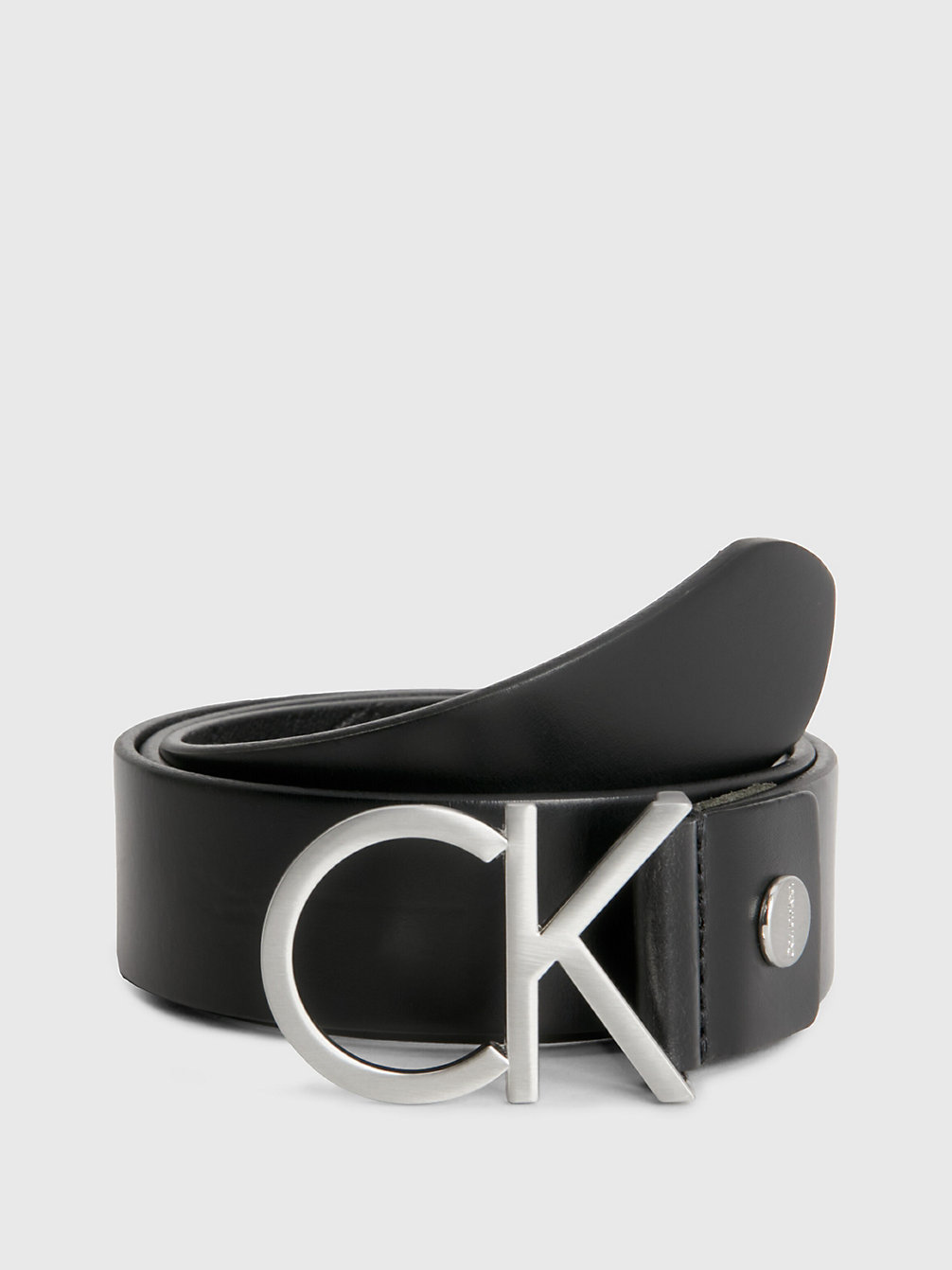 BLACK Leren Riem Met Logo undefined dames Calvin Klein