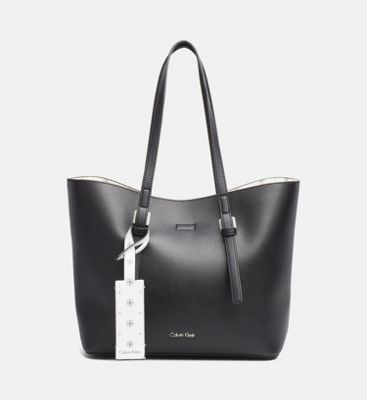 calvin klein black and white handbag