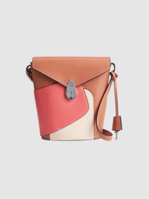 small leather bucket bag