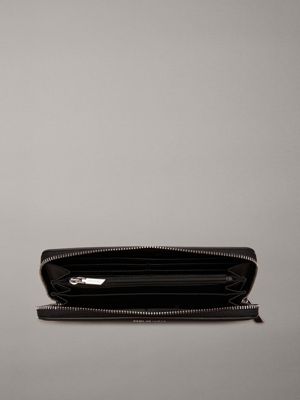 black large zip around wallet for women calvin klein