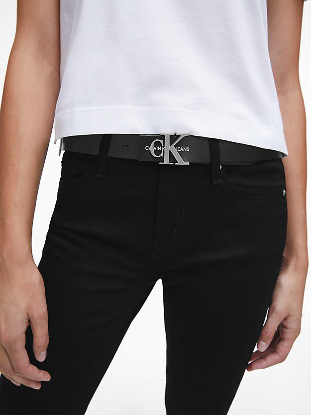 BLACK Leather Belt for women CALVIN KLEIN JEANS
