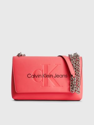 Calvin Klein, Bags, Calvin Klein Red Convertible Crossbody Satchel