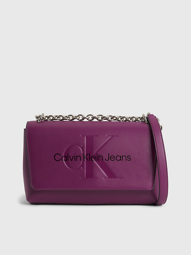bolso de hombro convertible purple de mujeres calvin klein jeans