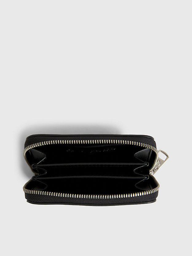 black with rose logo zip around wallet for women calvin klein jeans