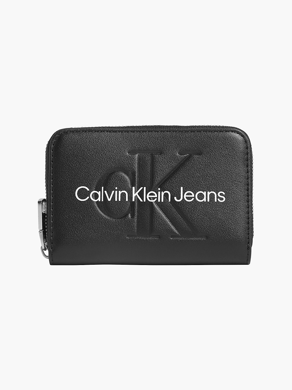 BLACK Portefeuille Zippé Avec Logo undefined femmes Calvin Klein