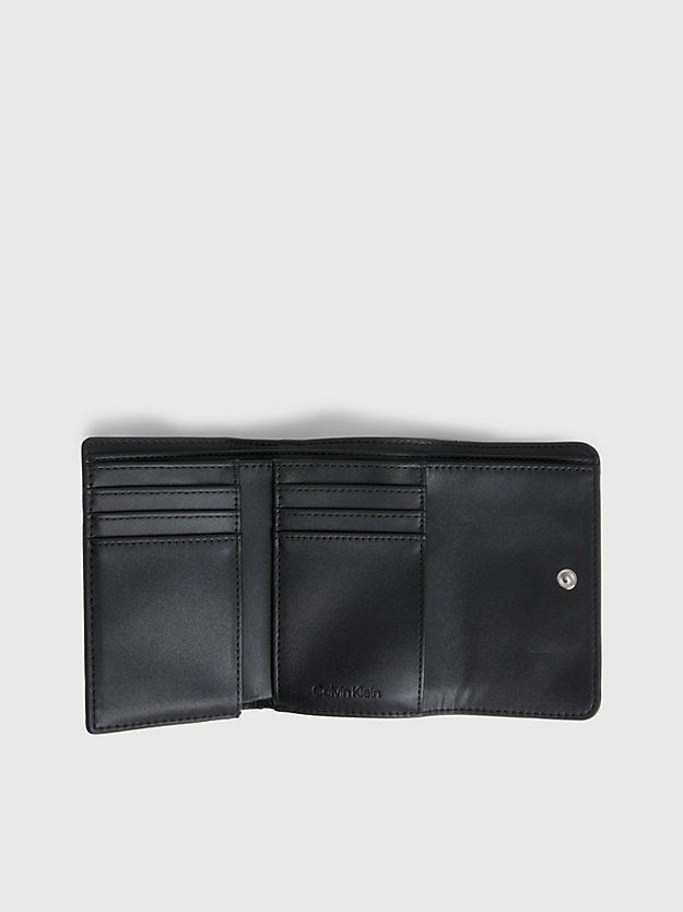 ck black kleines dreifach faltbares portemonnaie für damen - calvin klein